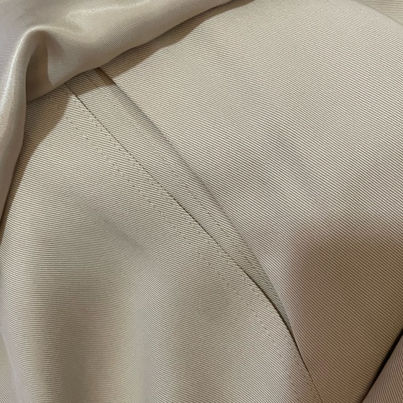 NWT Catherine Malandrino sz 2 100% Lyocell Light weight jacket Beige w/ Pockets - Picture 8 of 12